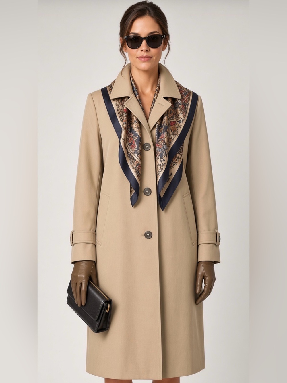 YSL 💕 Beige Iridescent Trench Coat